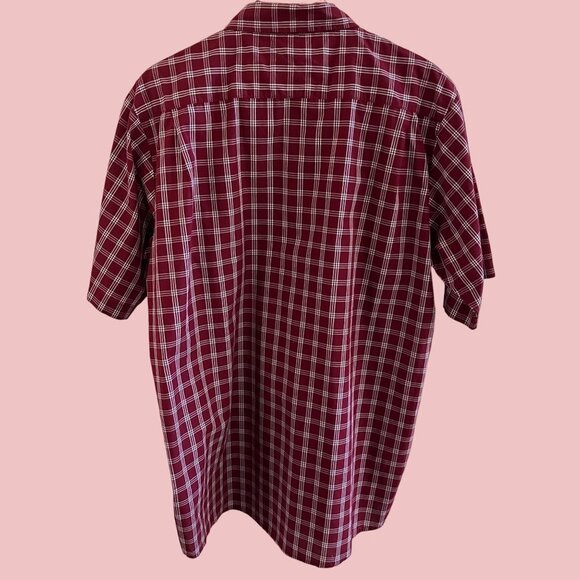 Vintage Wrangler Brushpopper Western Button Up Shirt Mens XL T Red Check Striped - Picture 3 of 8